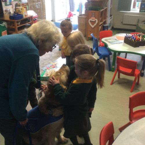 Fenn the Reading Dog.