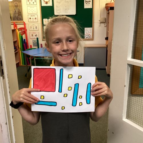 Mondrian Maths Art