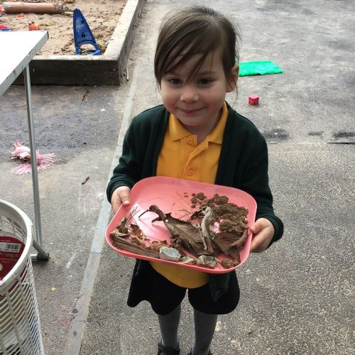 Making an Easter Garden.